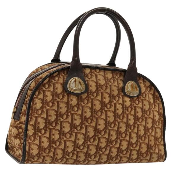 DIOR Trotter Canvas Hand Bag Brown - Picture 1 of 12